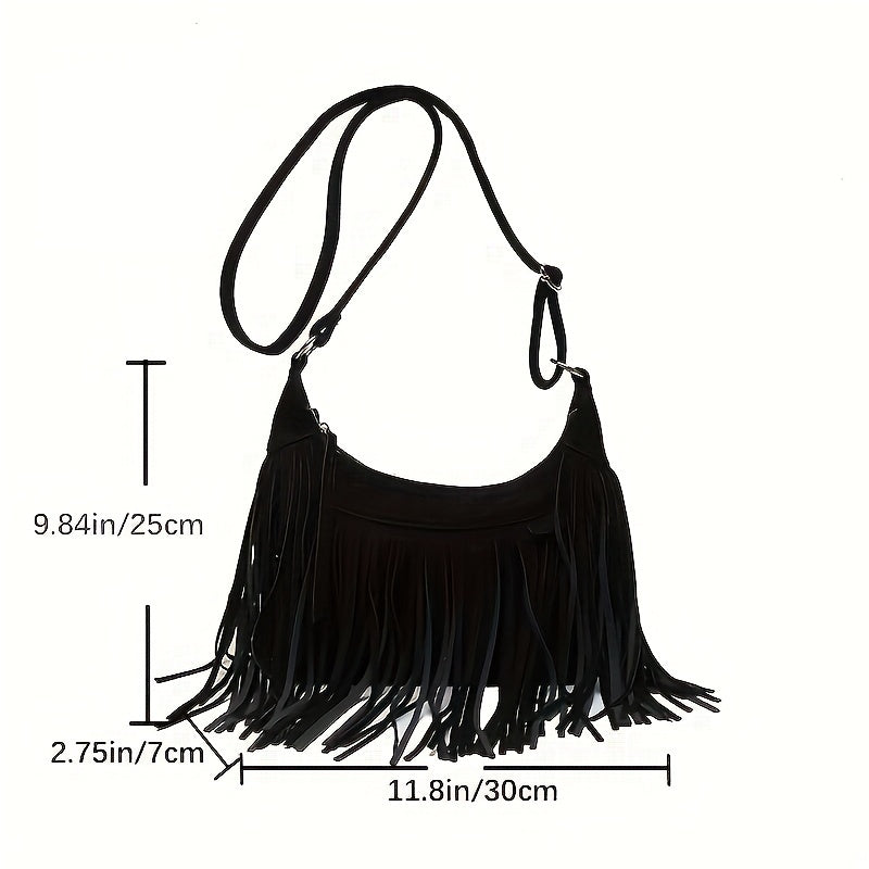 Boho Chic Suede Sling Bag