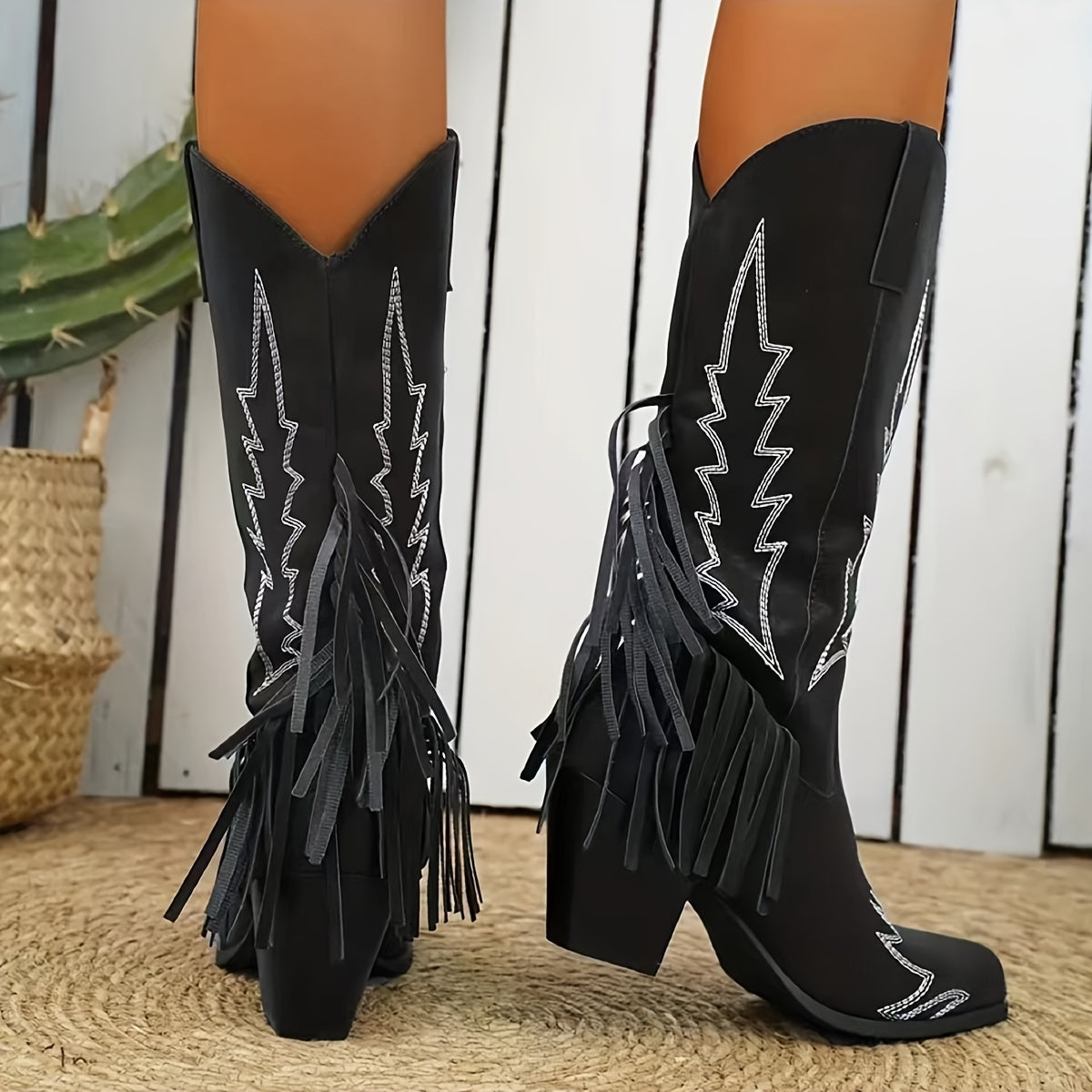 Tassel Twirl Block Heeled Boots
