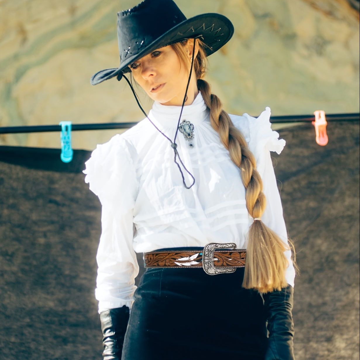 Feathered Dreams Leather Belt