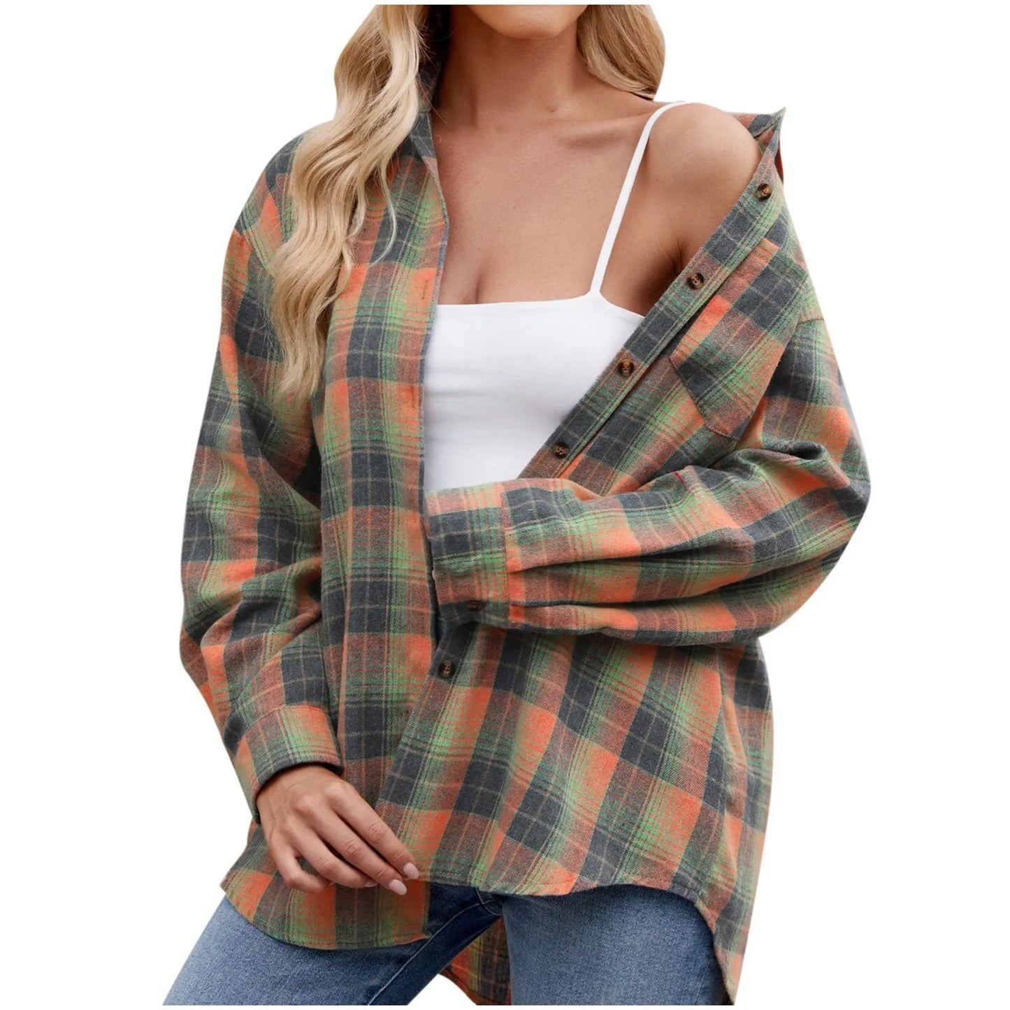 Western Wanderer Plaid Blouse