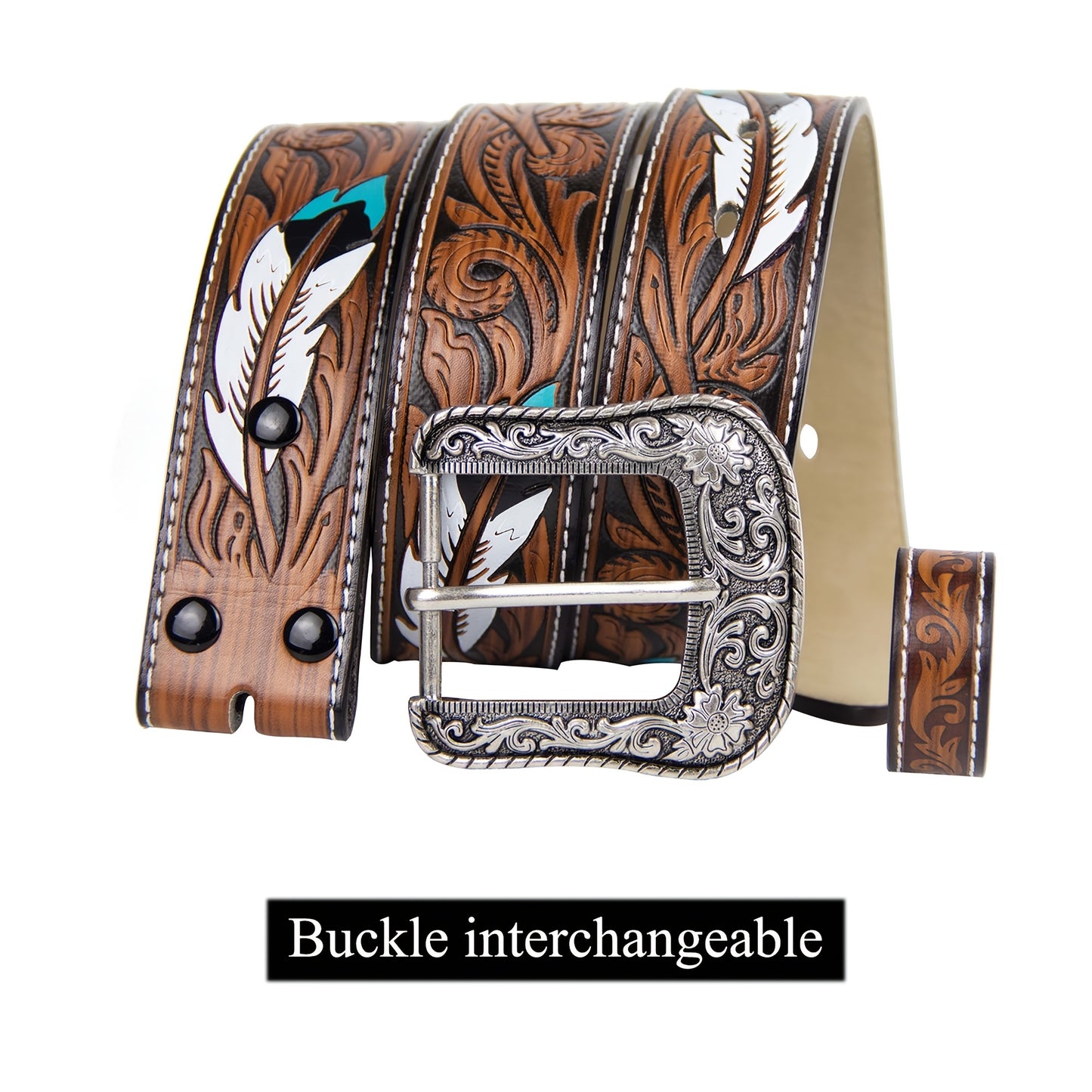 Feathered Dreams Leather Belt