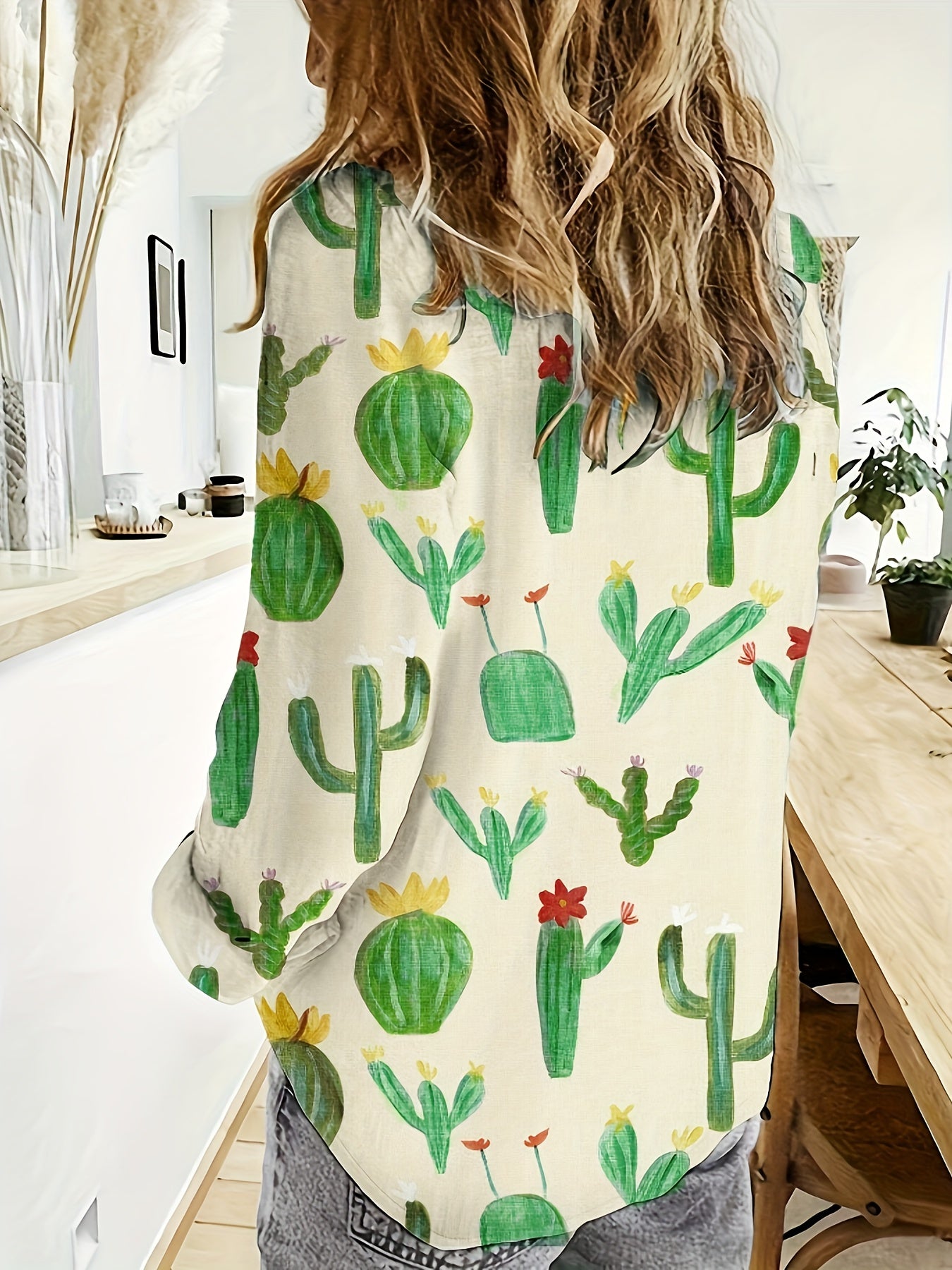 Cactus Chic Button-Up