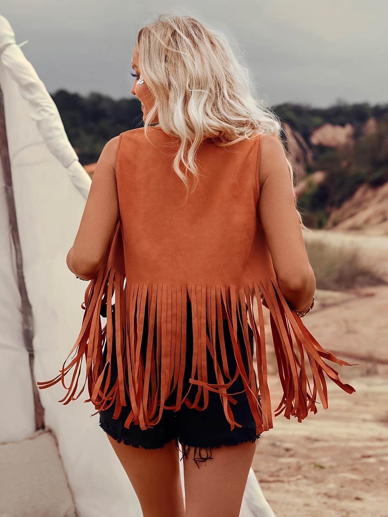 Fringe & Studs Western Vest