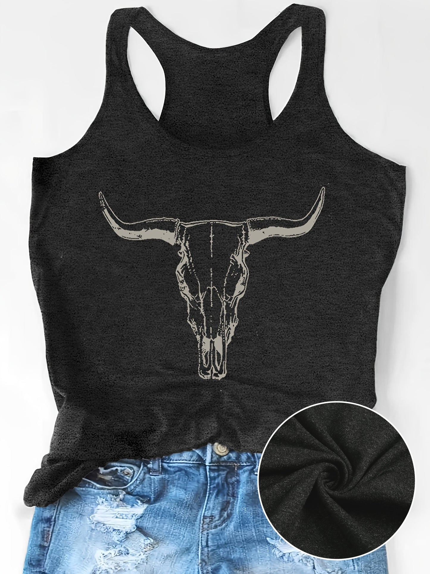 Wild West Cow Skull Tank