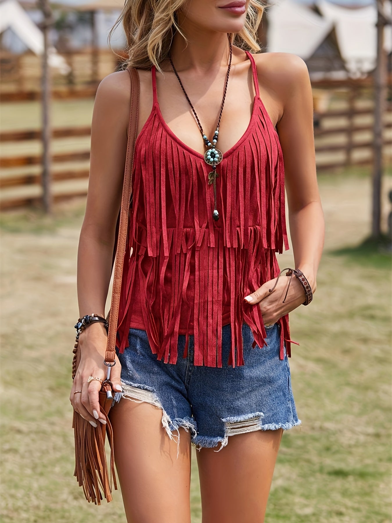 Vibrant Vibe Fringe Cami