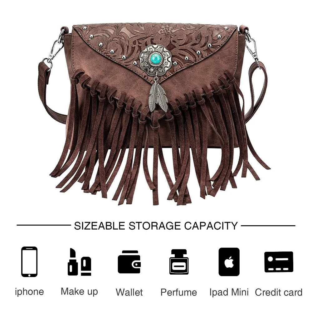 The Luxe Fringe Messenger Bag