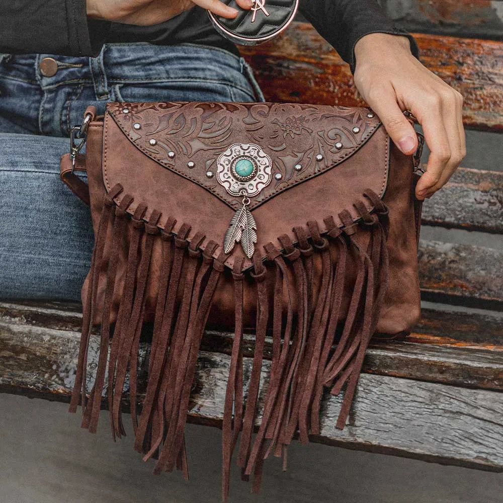 The Luxe Fringe Messenger Bag