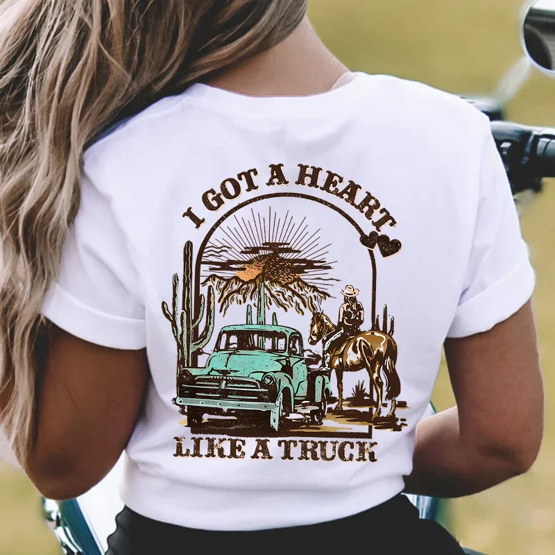 Cowgirl’s Heart Like A Truck Tee