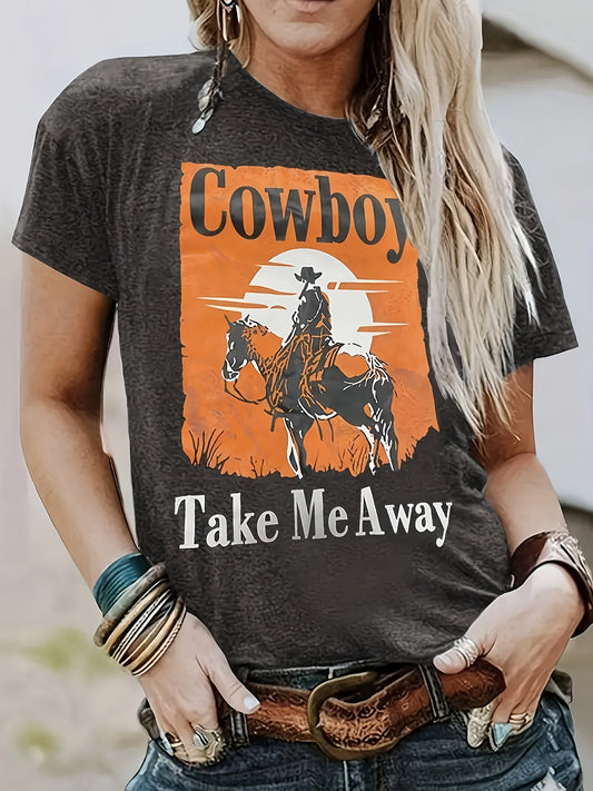 Cowboy Take Me Away Charm Graphic Tee